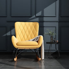 Load image into Gallery viewer, Linen Cushion Rocking Chair Living and Home