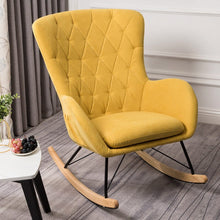 Load image into Gallery viewer, Linen Cushion Rocking Chair Living and Home