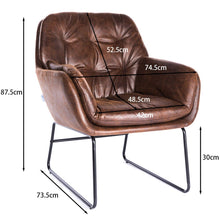 Load image into Gallery viewer, 75cm Wide Faux Leather Armchair Double Layer Padded Occasional Chair Other Occasional Chairs Living and Home