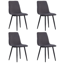 Load image into Gallery viewer, Set of 4 Curved Frosted Velvet Dining Chairs Dining Chairs Living and Home