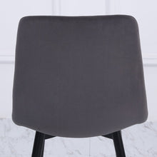 Load image into Gallery viewer, Set of 4 Curved Frosted Velvet Dining Chairs Dining Chairs Living and Home
