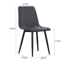Load image into Gallery viewer, Set of 4 Curved Frosted Velvet Dining Chairs Dining Chairs Living and Home