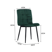 Load image into Gallery viewer, 44cm Wide Retro Velvet Accent Desk Chair Dining Desk Chairs Dining Chairs Living and Home