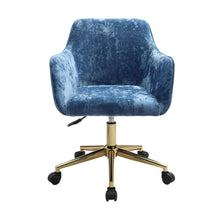 Load image into Gallery viewer, Velvet Upholstered Home Office Swivel Task Chair with Flared Arms Armchairs Living and Home