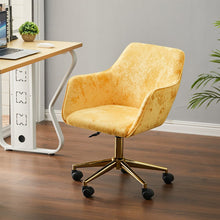 Load image into Gallery viewer, 88cm Height Velvet Upholstered Home Office Swivel Task Chair with Flared Arms Home Office Chairs Living and Home