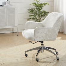 Load image into Gallery viewer, Velvet Upholstered Wheeled Swivel Office Chair Living and Home