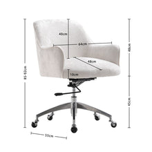 Load image into Gallery viewer, Velvet Upholstered Wheeled Swivel Office Chair Living and Home
