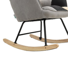 Load image into Gallery viewer, 3ft Height Tufted Linen Upholstered Rocking Chair Rocking Chairs Living and Home