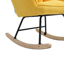 Load image into Gallery viewer, 3ft Height Tufted Linen Upholstered Rocking Chair Rocking Chairs Living and Home