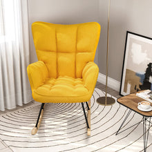 Load image into Gallery viewer, 3ft Height Tufted Linen Upholstered Rocking Chair Rocking Chairs Living and Home