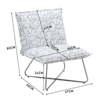 Load image into Gallery viewer, Modern Linen Accent Chair with Metal Base