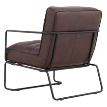 Load image into Gallery viewer, Retro Style PU leather Upholstered Armchair Metal Base Lounge Chair Lounge Chairs Living and Home