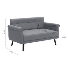 Load image into Gallery viewer, 54inch Modern Fabric Sofa 2 Seat with 2 Pillows 2 Seater Sofas Living and Home