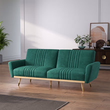 Load image into Gallery viewer, Modern Velvet 3 Seater Sofa Bed Recliner Couch with Wood Legs Living and Home