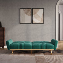 Load image into Gallery viewer, Modern Velvet 3 Seater Sofa Bed Recliner Couch with Wood Legs Living and Home