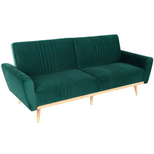 Load image into Gallery viewer, Modern Velvet 3 Seater Sofa Bed Recliner Couch with Wood Legs Living and Home