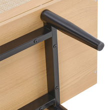 Load image into Gallery viewer, Livingandhome Modern Wood Woven 4-Door Accent Cabinet, JM2211JM2212