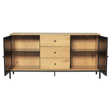 Load image into Gallery viewer, 155cm W Natural Solid Large Sideboard Rattan Cabinet with Drawers Cabinets Living and Home
