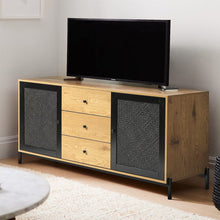 Load image into Gallery viewer, 155cm W Natural Solid Large Sideboard Rattan Cabinet with Drawers Cabinets Living and Home