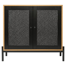 Load image into Gallery viewer, 2 Door Small Sideboard Rattan Natural Wood Cabinet Cabinets Living and Home