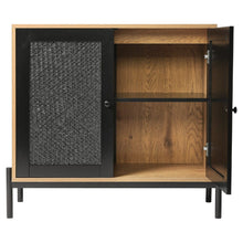 Load image into Gallery viewer, 2 Door Small Sideboard Rattan Natural Wood Cabinet Cabinets Living and Home