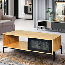 Load image into Gallery viewer, Livingandhome Rattan Coffee Table with Storage for Living Room, JM2219