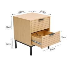Load image into Gallery viewer, Livingandhome Small Rustic Wood Cabinet with Two Drawers, JM2221
