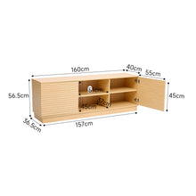 Load image into Gallery viewer, 160cm Wood TV Stand with 2 Doors and 2 Shelves TV Stands Living and Home