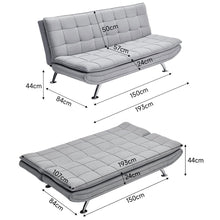 Load image into Gallery viewer, Fabric 3-Seater Convertible Sofa Bed Living and Home