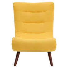 Load image into Gallery viewer, Modern Yellow Curved Accent Recliner with Ottoman Recliners Living and Home