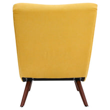 Load image into Gallery viewer, Modern Yellow Curved Accent Recliner with Ottoman Recliners Living and Home