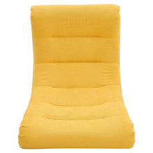 Load image into Gallery viewer, Modern Yellow Curved Accent Recliner with Ottoman Recliners Living and Home