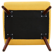 Load image into Gallery viewer, Modern Yellow Curved Accent Recliner with Ottoman Recliners Living and Home