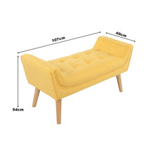 Load image into Gallery viewer, Tufted Fabric Bed Bench Upholstered Footstool Footstools Living and Home
