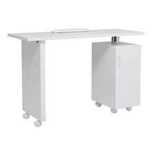 Load image into Gallery viewer, 120cm White Manicure Table Salon Station with Storage Dressing Tables Living and Home