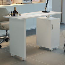 Load image into Gallery viewer, 120cm White Manicure Table Salon Station with Storage Dressing Tables Living and Home