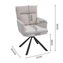 Load image into Gallery viewer, Modern Upholstered Swivel Armchair with Black Legs