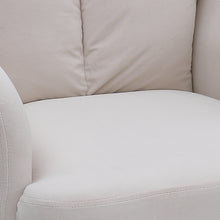 Load image into Gallery viewer, Modern Swivel Chair with Upholstered and Black Legs