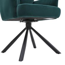 Load image into Gallery viewer, Modern Swivel Chair with Upholstered and Black Legs
