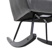 Load image into Gallery viewer, Modern Grey Rocking Chair with Velvet Upholstered