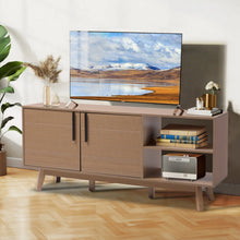 Load image into Gallery viewer, Wooden TV Stand with Storage Cabinet and Open Shelves Living and Home