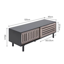 Load image into Gallery viewer, Direct Slatted Sliding Door TV Stand Living and Home