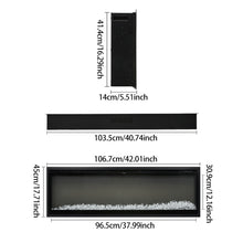 Load image into Gallery viewer, 42 Inch Electrical Fireplace with Remote, 12 Vibrant Flame Colours, Adjustable Heating Modes, and Safety Features