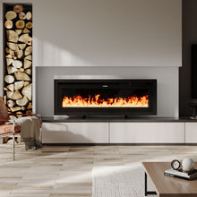 Load image into Gallery viewer, 42 Inch Electrical Fireplace with Remote, 12 Vibrant Flame Colours, Adjustable Heating Modes, and Safety Features