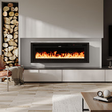 Load image into Gallery viewer, 42 Inch Electrical Fireplace with Remote, 12 Vibrant Flame Colours, Adjustable Heating Modes, and Safety Features