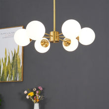 Load image into Gallery viewer, Lightsin Post-Modern Creative Copper Globe Chandelier Lightsin