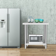 Load image into Gallery viewer, 2 Tier Commercial Kitchen Prep & Work Stainless Steel Table Commercial Work Tables Living and Home