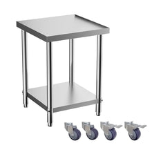 Load image into Gallery viewer, 2 Tier Commercial Kitchen Prep & Work Stainless Steel Table Commercial Work Tables Living and Home