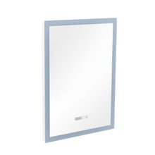 Load image into Gallery viewer, Anti-Fog Aluminum LED Touch Switch Bathroom Vanity Mirror with Clock Bathroom Mirrors Living and Home