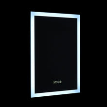 Load image into Gallery viewer, Anti-Fog Aluminum LED Touch Switch Bathroom Vanity Mirror with Clock Bathroom Mirrors Living and Home